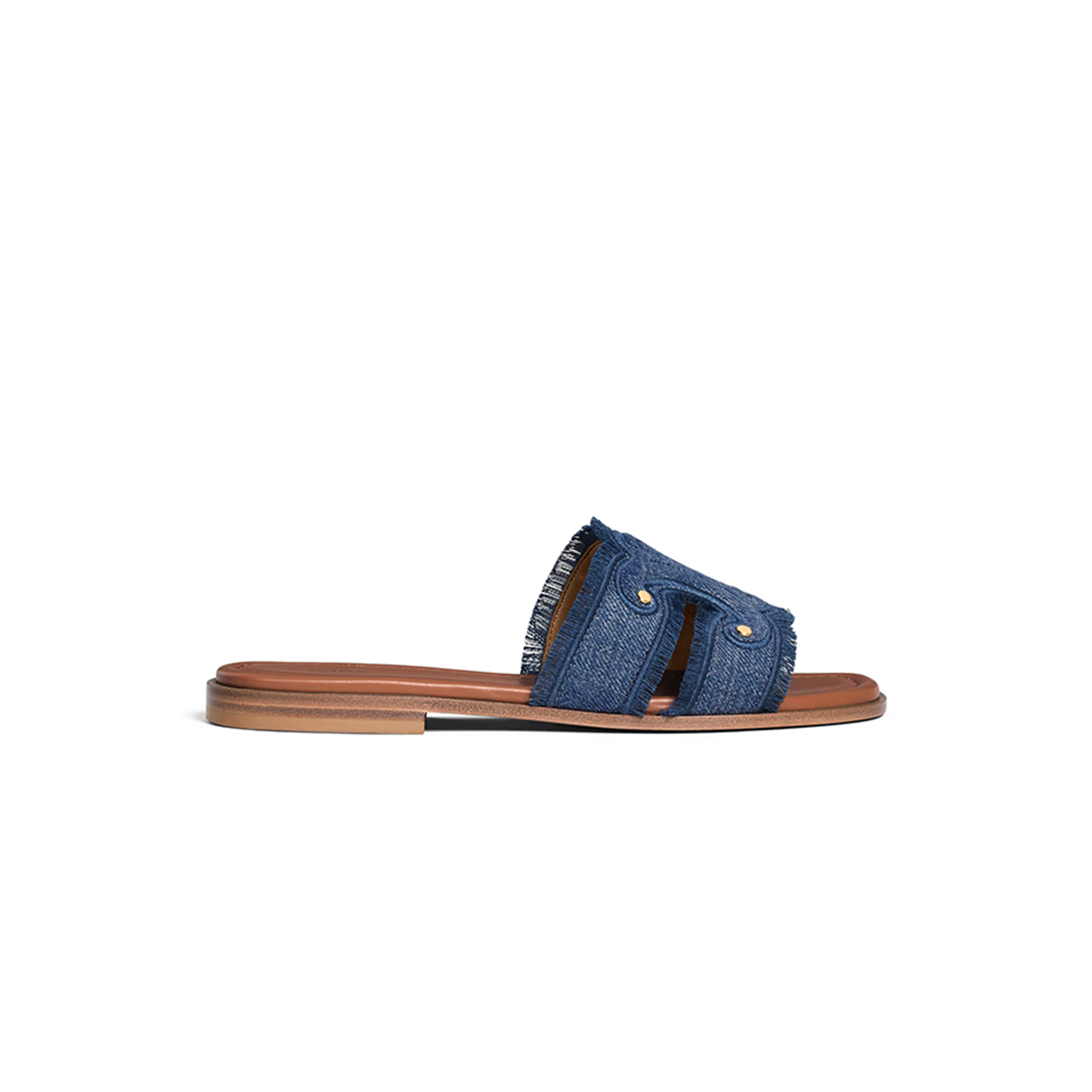 CELINE MARINA FRINGED MULE IN DENIM 362675022C.07BL